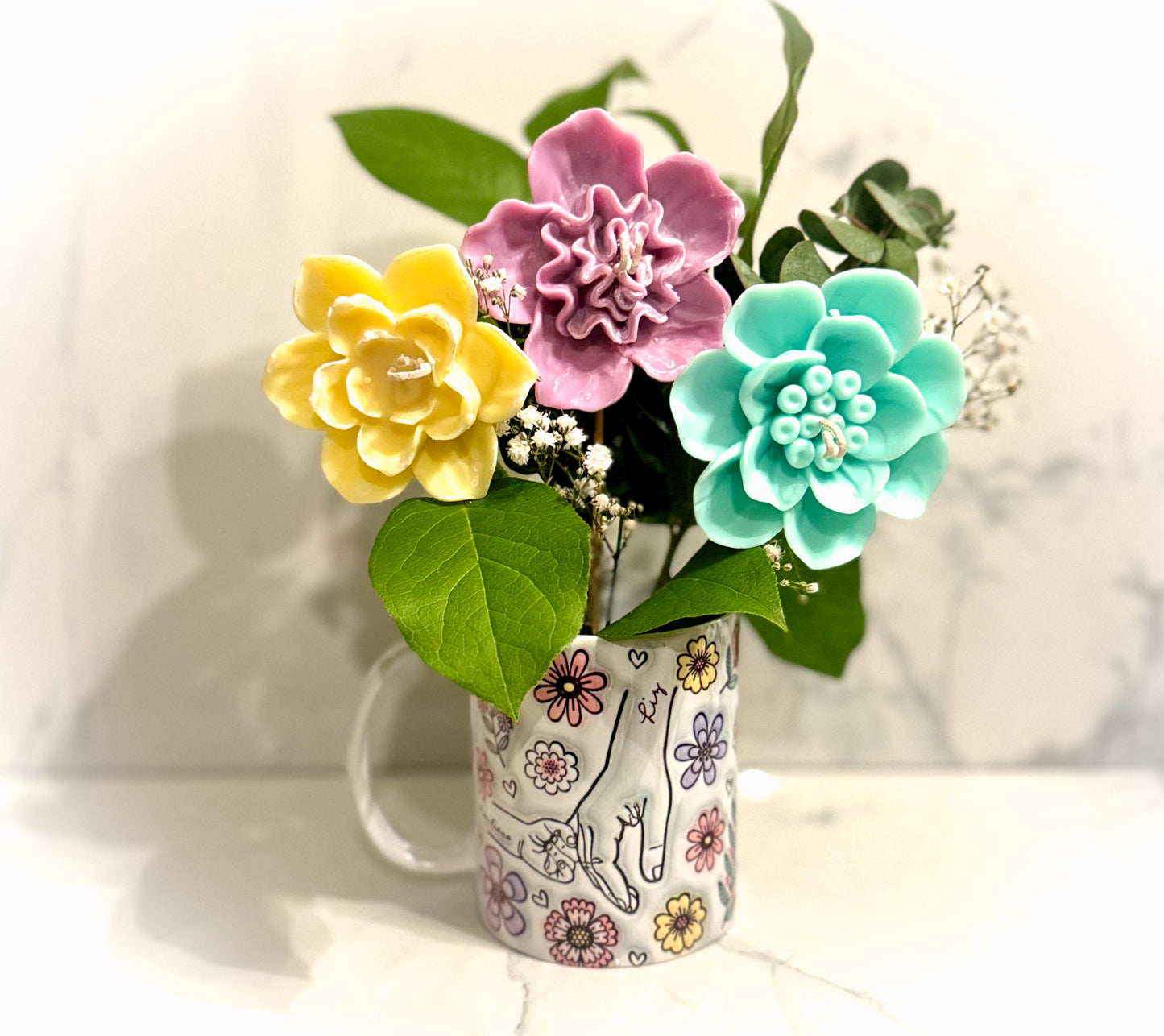 Custom mug florecita arrangement